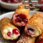 Air Fryer Cherry Cheesecake Egg Rolls