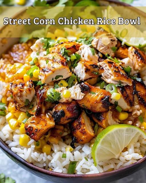 Street Corn Chicken Rice Bowl