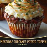 Meatloaf Cupcakes with Whipped Potato Topping