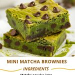 Vegan Mini Matcha Brownies