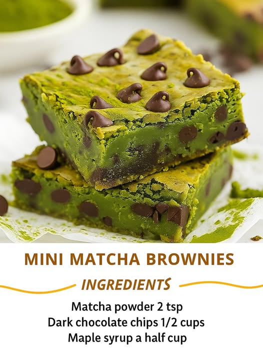 Vegan Mini Matcha Brownies