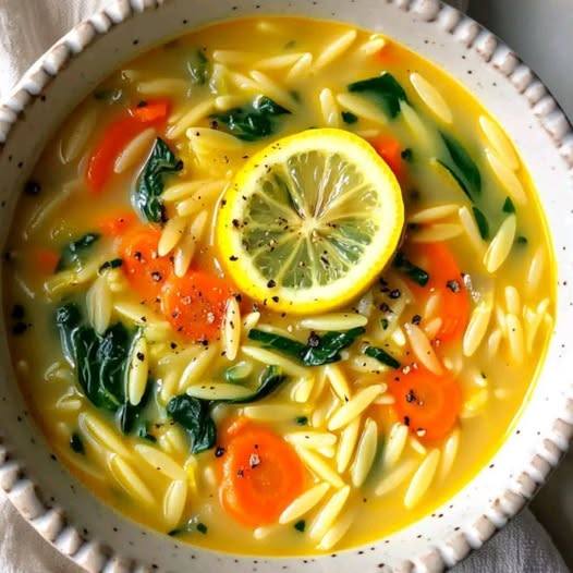 Lemon Orzo Soup