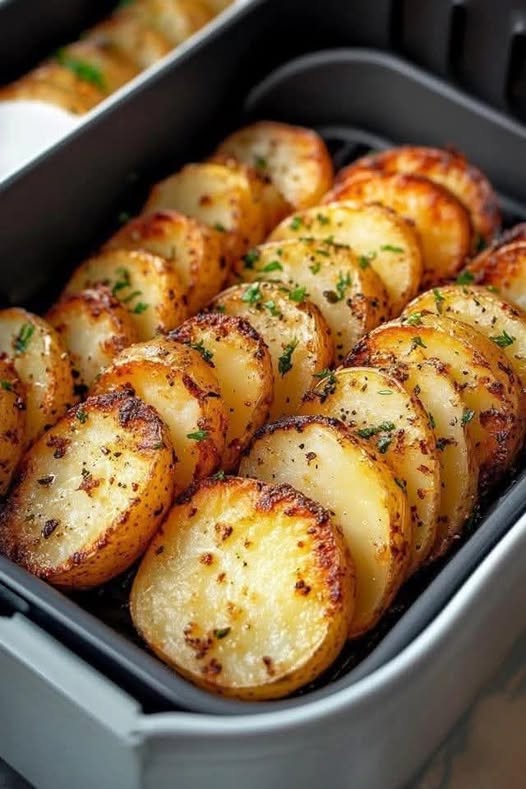 Air Fryer Sliced Potatoes