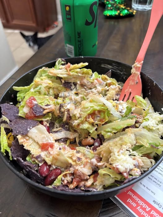 Delicious zero point ranch hand taco salad