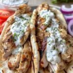 Greek Chicken Gyros with Tzatziki & Fresh Salad