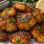 Lemon Garlic Chickpea Fritters